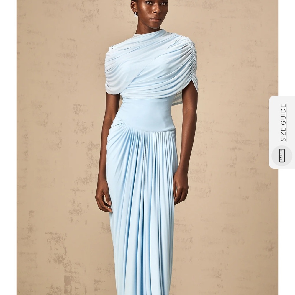 Elegant Light Blue Maxi Dress